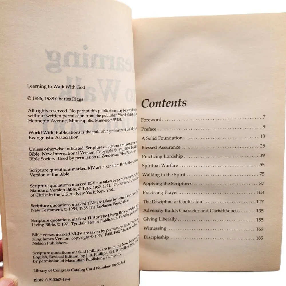 Learning to Walk with God by Charie Riggs 1988 2nd Edition